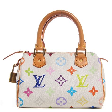 louis vuitton multicolor mini speedy white|louis vuitton speedy handbags.